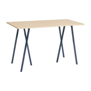 Deep blue oak and steel high table 160cm Loop Stand - Hay