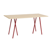 Stehtisch aus Eiche und rotem Stahl 200cm Loop Stand -. Hay