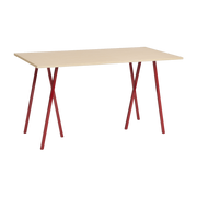 Red oak and steel high table 180cm Loop Stand - Hay