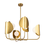 Suspension 6 globes avec armatures en métal laiton 75cm Tropic - Maytoni