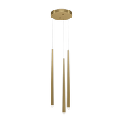 Hängeleuchte mit 3 Pendeln aus goldfarbenem Aluminium 110cm Cascade -. Maytoni
