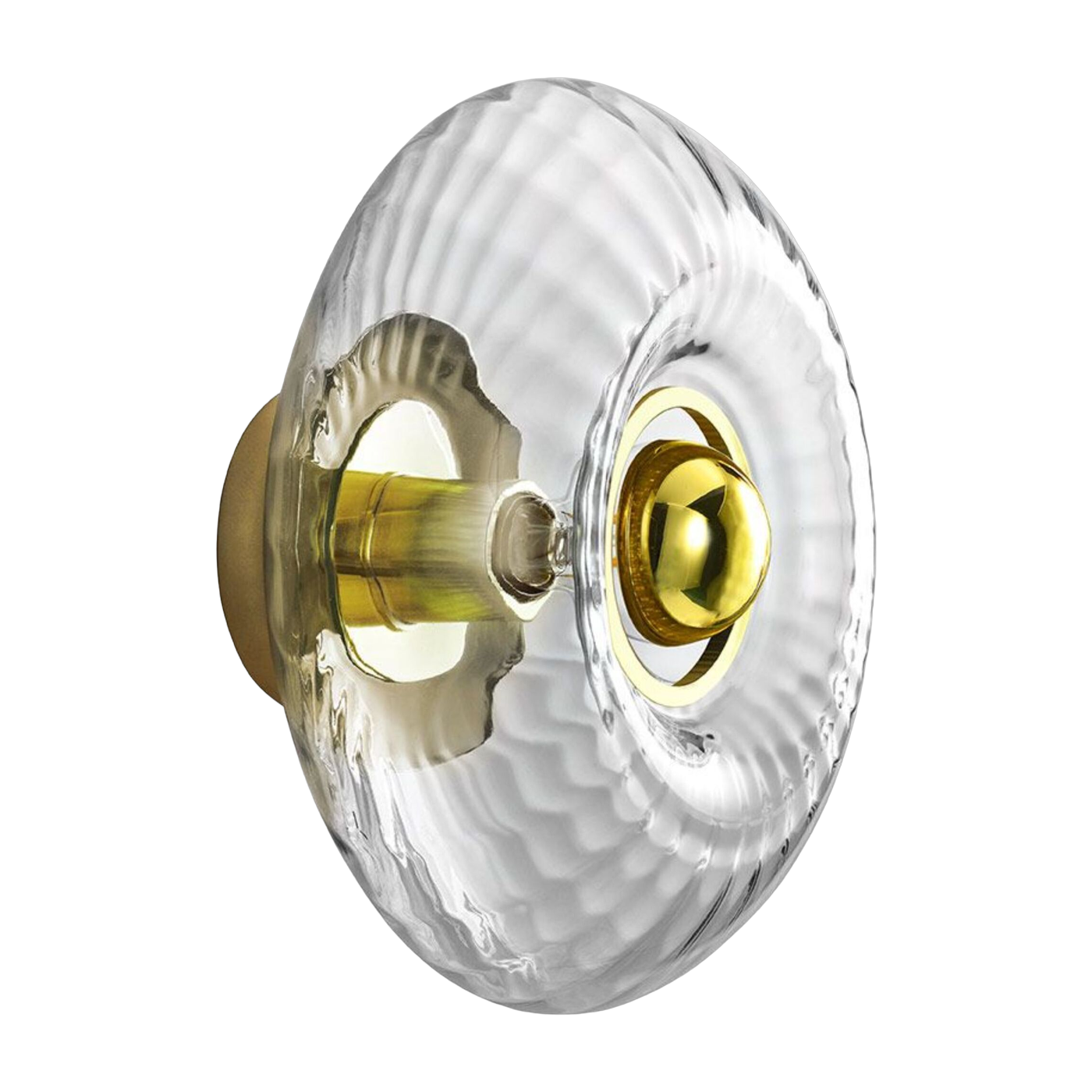 ronde wall sconce in glass and gilded aluminum Grace - Elements lighting