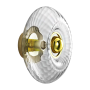 Wandleuchte ronde aus Glas und goldfarbenem Aluminium. Grace - Elements lighting