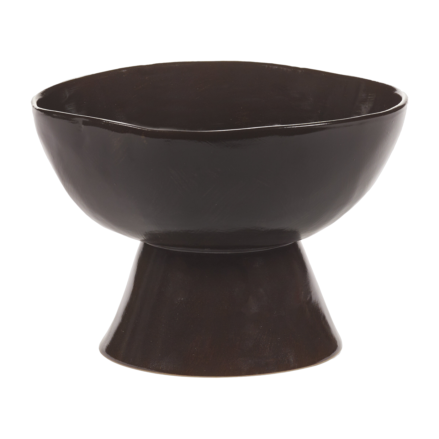 Cuenco de gres con pie marrón oscuro 20, 5x14, 5cm La Mère - Serax