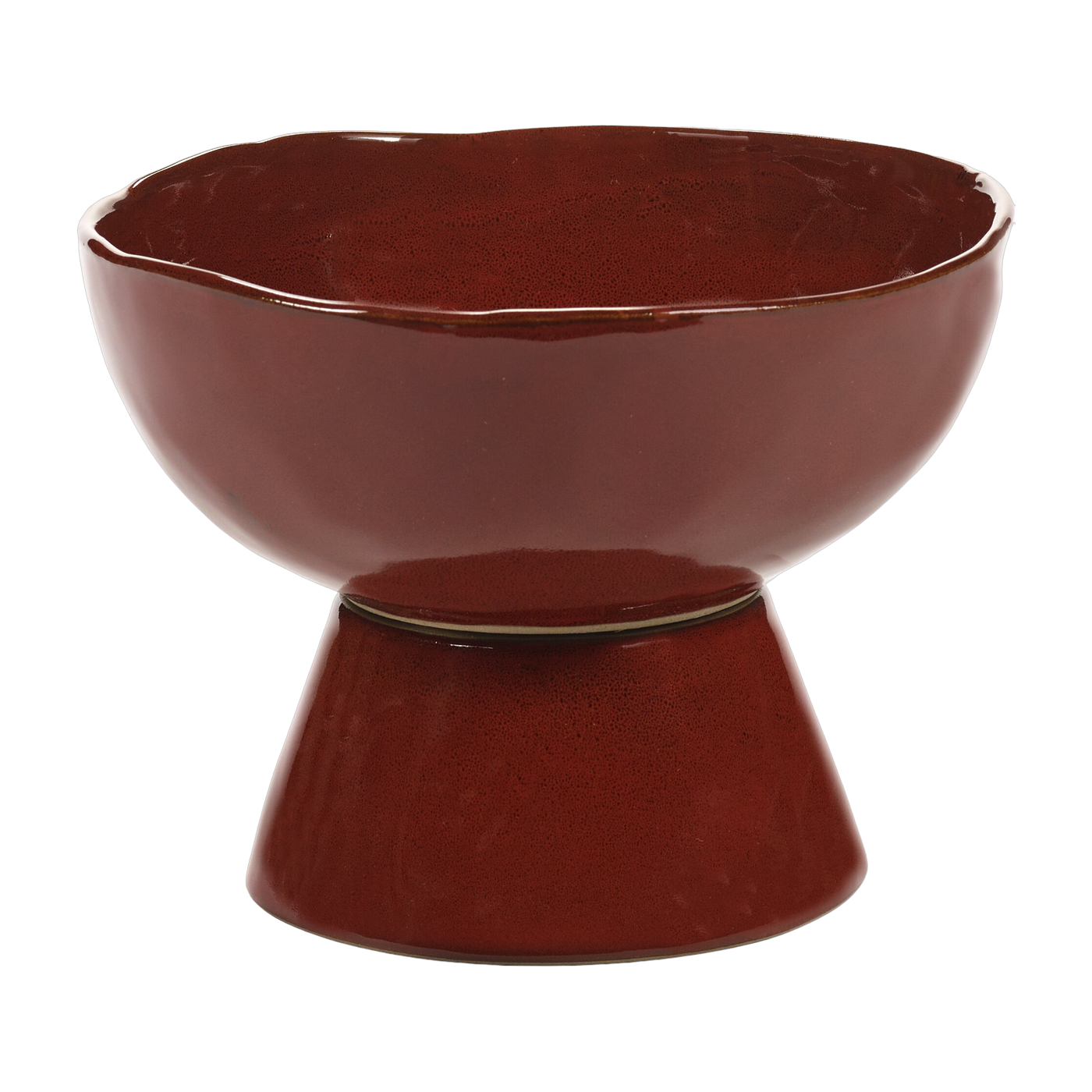 Cuenco con pie de gres esmaltado rojo veneciano 20, 5x14, 5cm La Mère - Serax