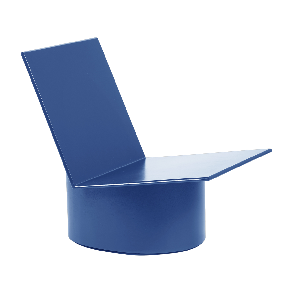 Chaise basse en acier poudré bleu 70x50cm Valérie - Serax