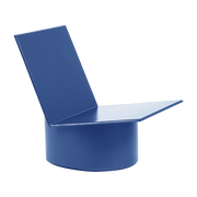Chaise basse en acier poudré bleu 70x50cm Valérie - Serax