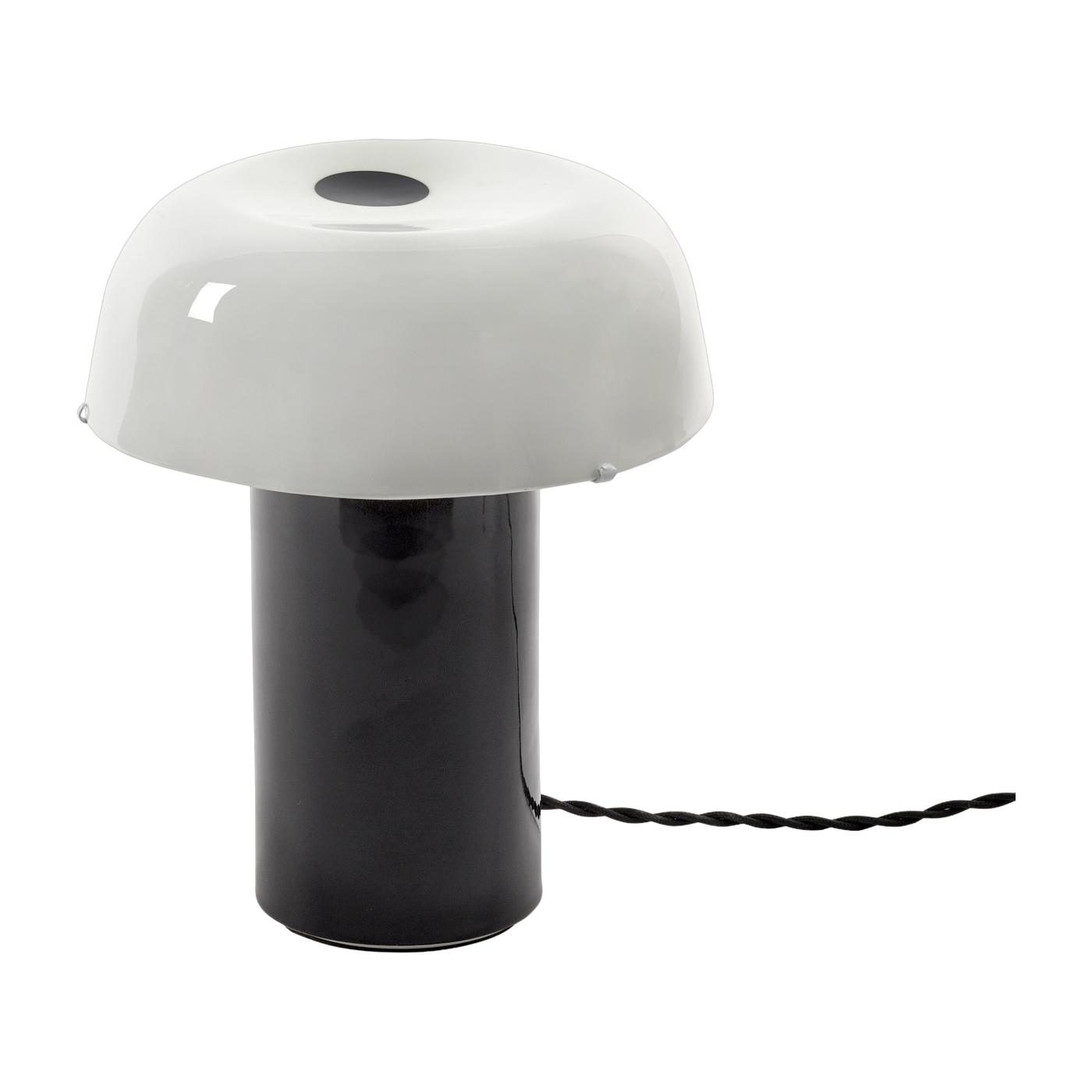 Lampe de table en grès vitré blanc et noir 20x21cm Celine N°2 - Serax