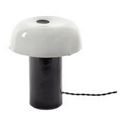 Black and white glazed stoneware table lamp 20x21cm Celine N°2 - Serax