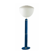Night-blue lacquered metal floor lamp with apple shade Guimauve - Cosin Paris