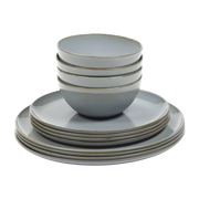 Set di 12 stoviglie in gres blu fumé Terres de rêves - Serax