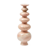 Heritage candlestick in pink marbre - Pols potten