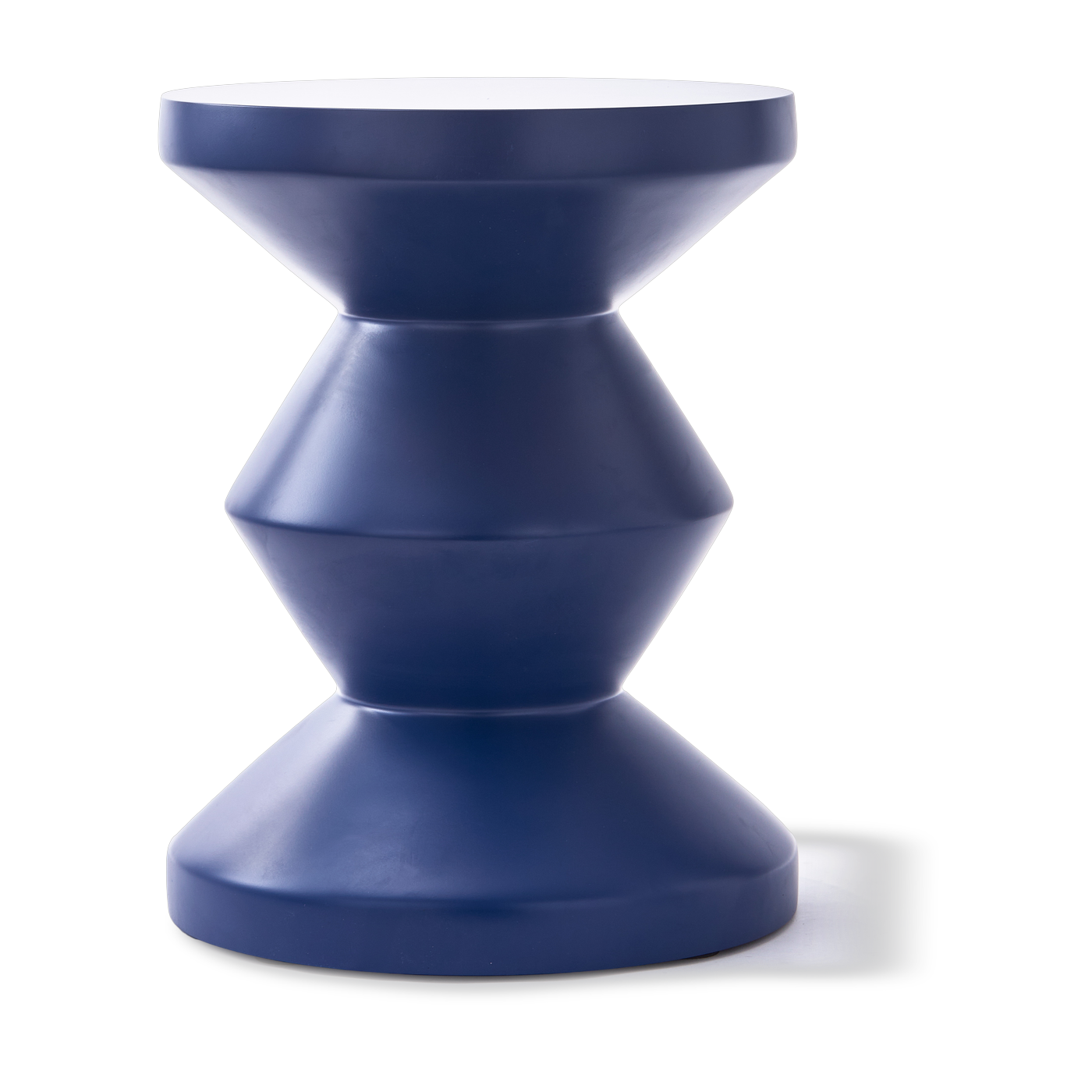 Tabouret extérieur en fibre de verre bleu Zig Zag - Pols potten