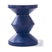 Blue fiberglass outdoor stool Zig Zag - Pols potten