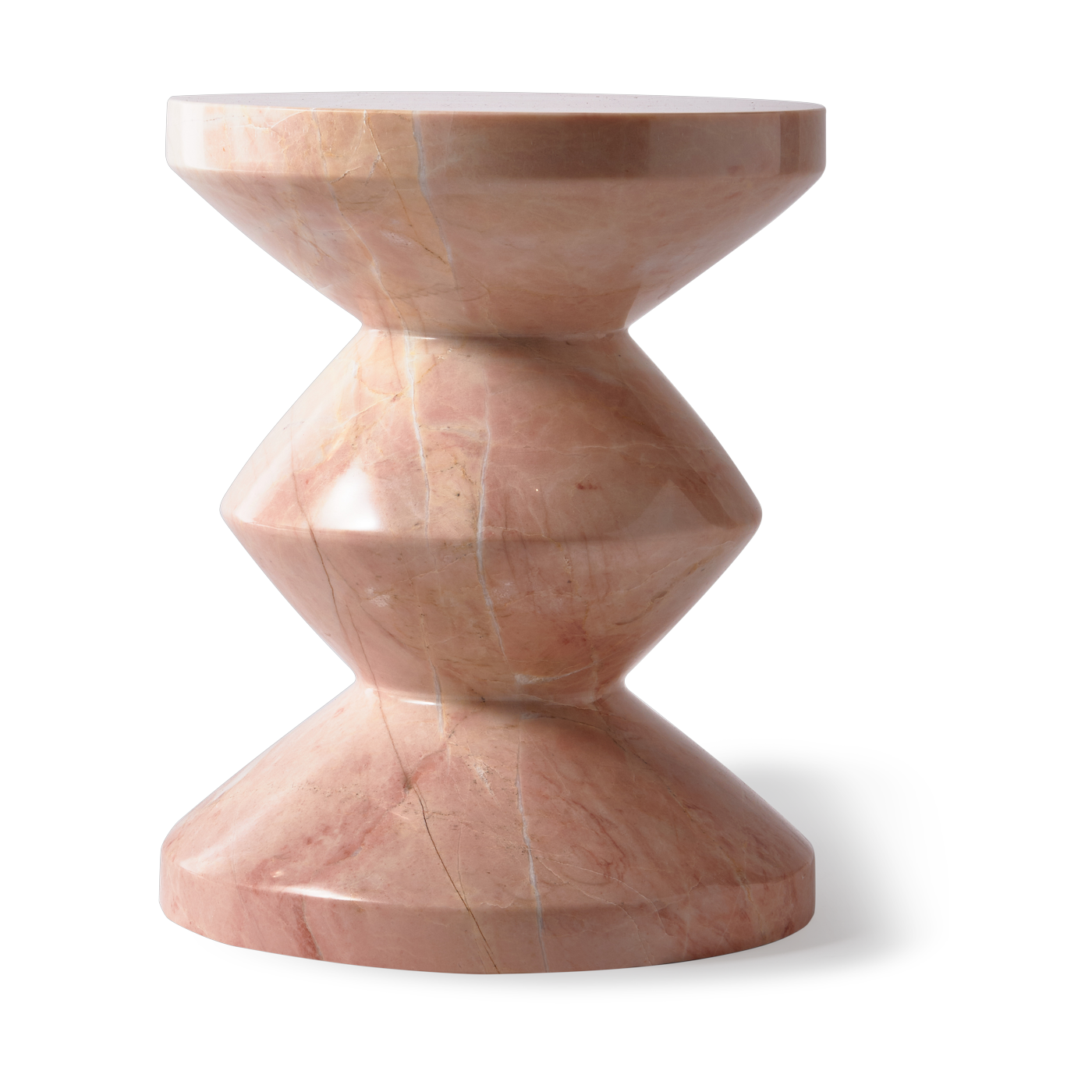Stool in pink marbre Zig Zag - Pols potten