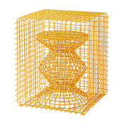 Sgabello giallo in metallo Zig zag - Pols potten