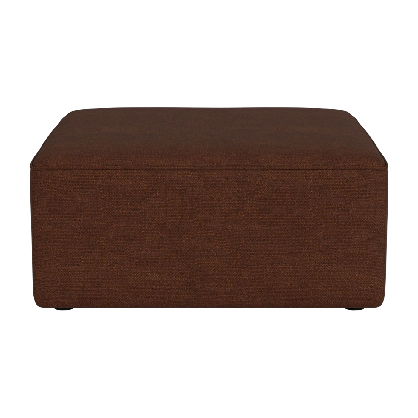 Eave 86 modular pouf in burgundy bouclé fabric - Audo