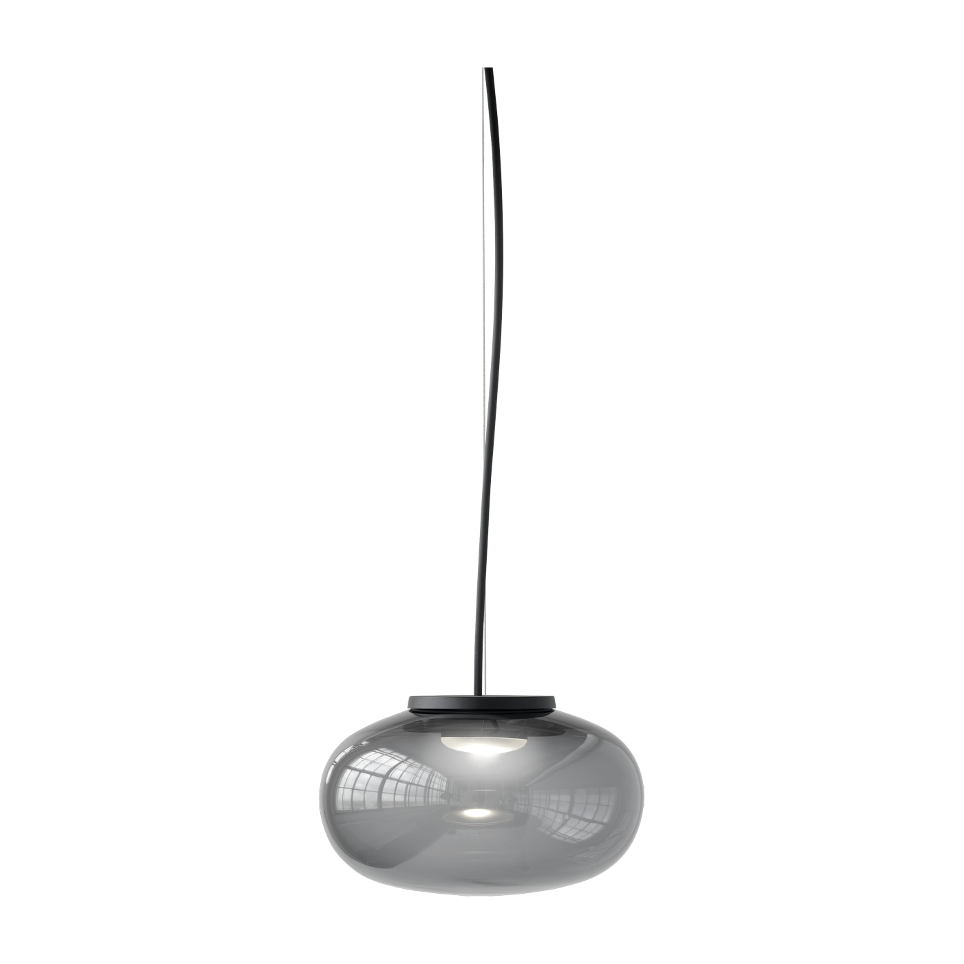 Suspension led en verre fumé 23cm Karl-Johan - New Works