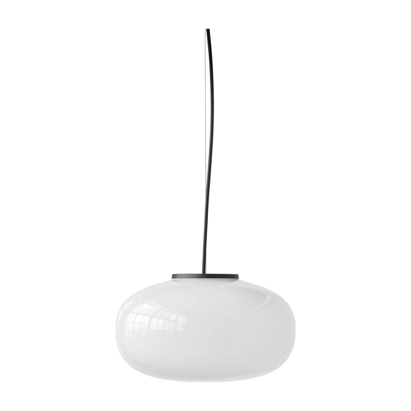 Suspension led en verre opal blanc 40cm Karl-Johan - New Works
