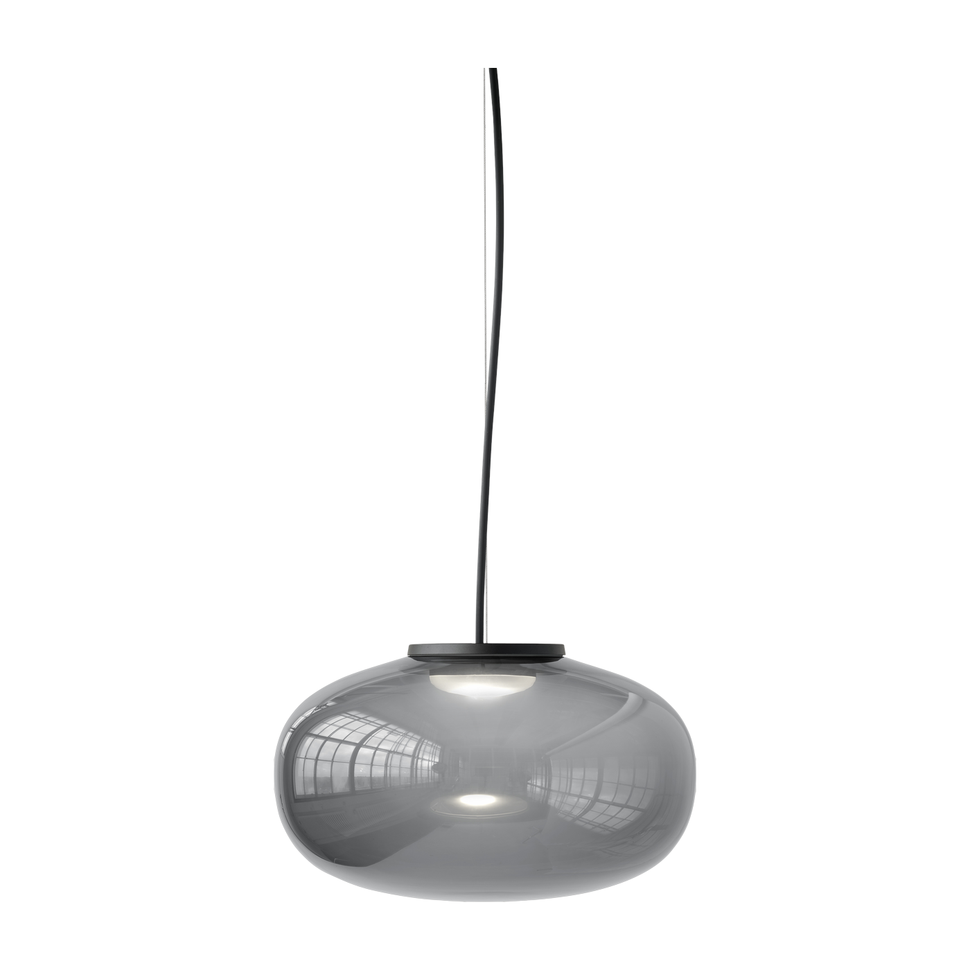 Suspension led en verre fumé 40cm Karl-Johan - New Works