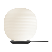 Lampe de table en verre opal blanc et base noir 40cm Lantern - New Works