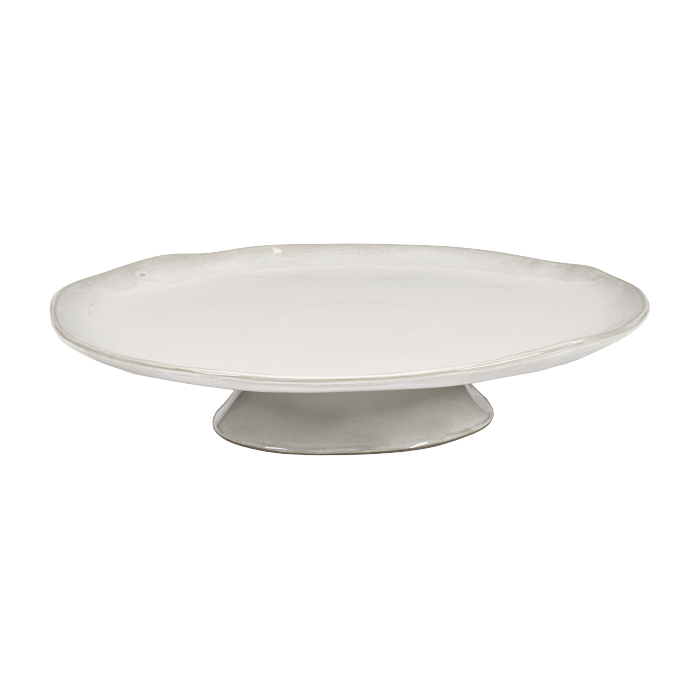 طبق على قاعدة من الفخار الأبيض الكريمي 30.5x6cm La Mère - Serax