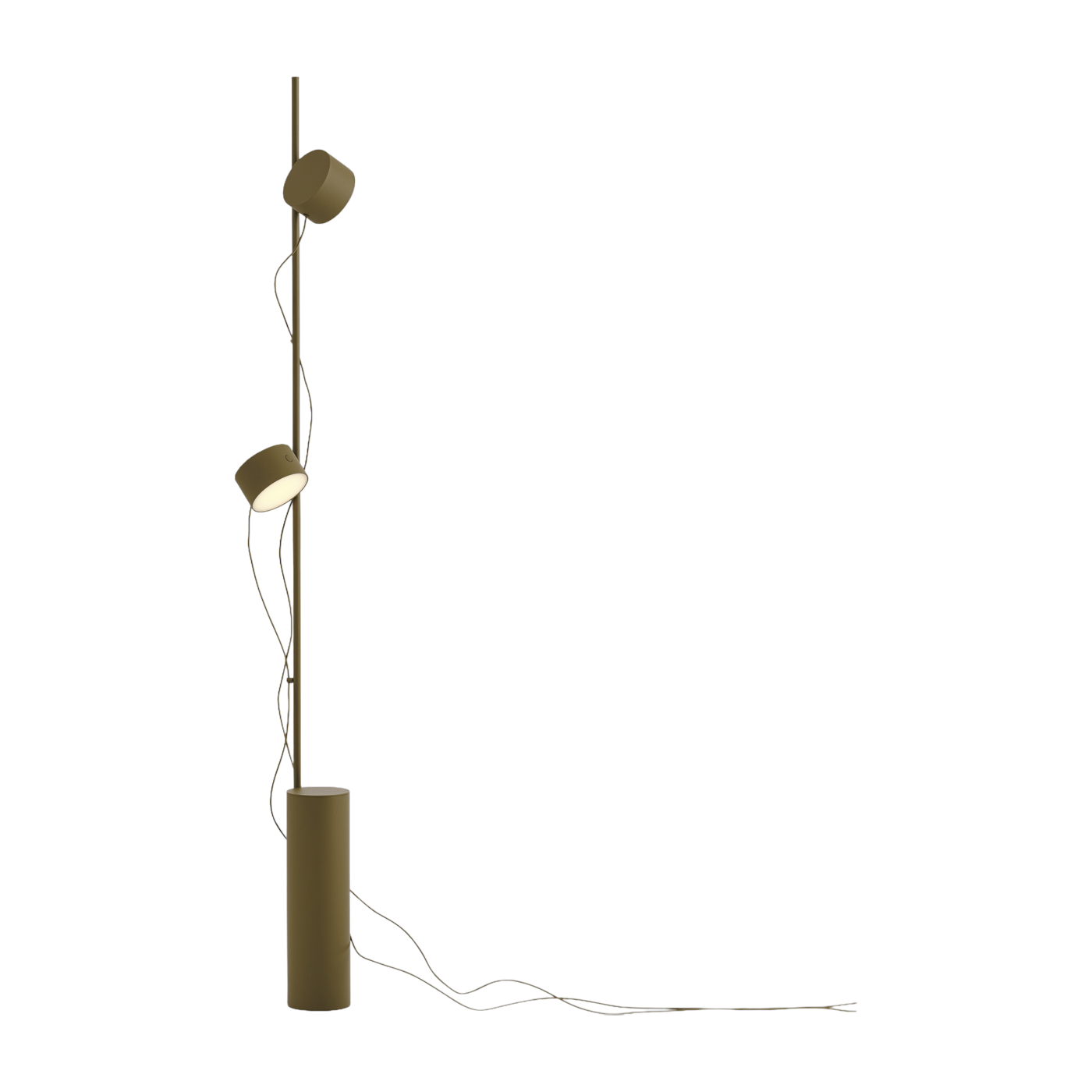 Lampadaire en acier marron vert 136cm Post - Muuto