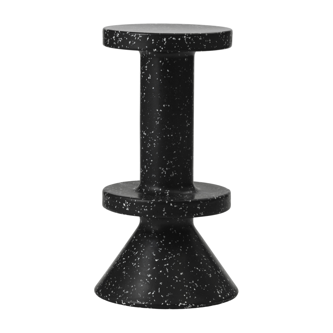 Black recycled plastic bar stool 75cm Bit - Normann Copenhagen