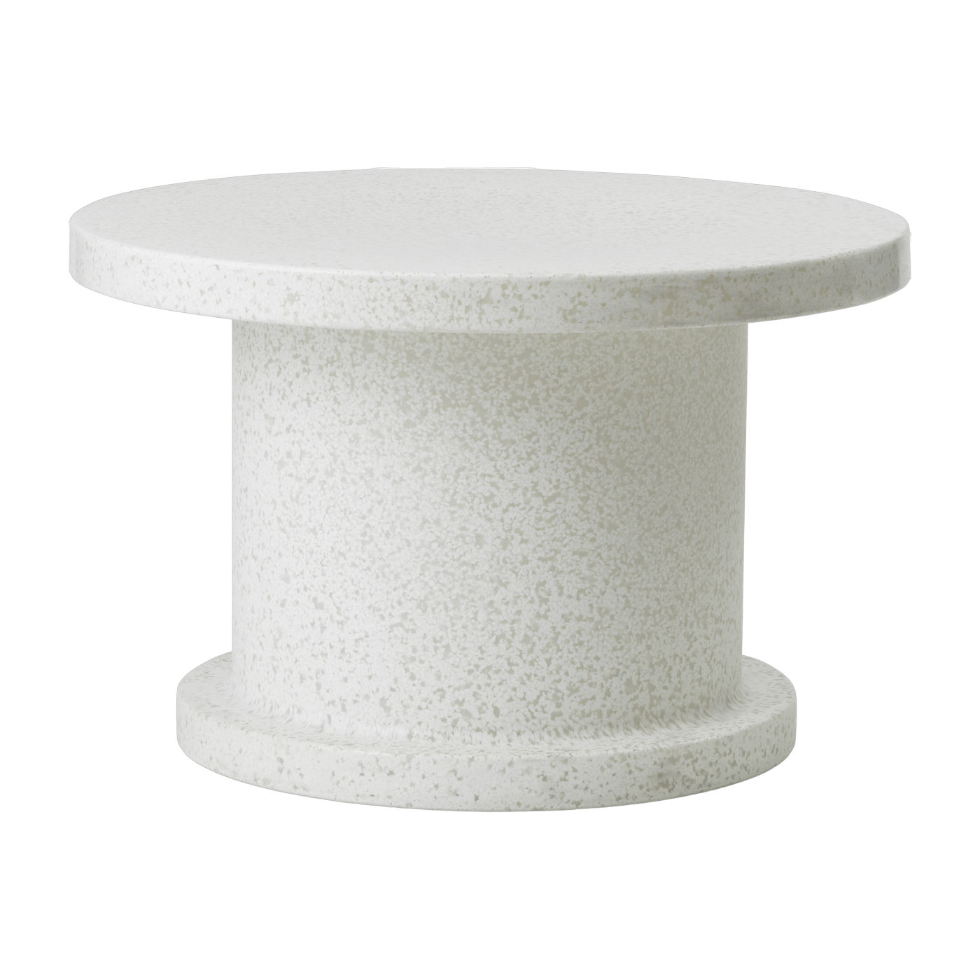 Table basse ronde en plastique recyclé blanc 75x48cm Bit - Normann Copenhagen