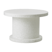 Table basse ronde en plastique recyclé blanc 75x48cm Bit - Normann Copenhagen