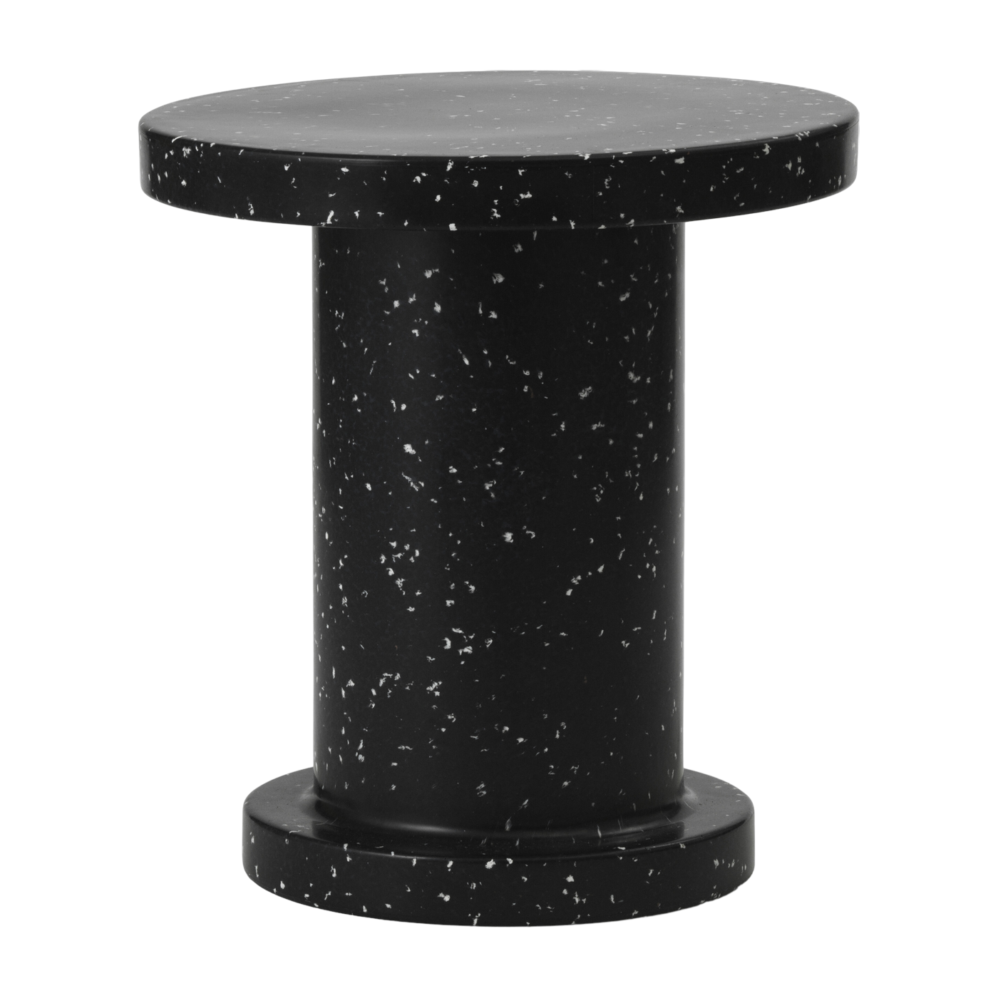 Beistelltisch ronde aus recyceltem Kunststoff schwarz 50x55cm Bit - - Normann Copenhagen