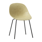 Sedia di canapa riciclabile in acciaio nero Mat - Normann Copenhagen