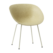Recycelbarer Armlehnstuhl aus Hanf Stahl cremefarben Mat - - Normann Copenhagen