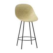 Mat Silla de bar reciclable de cáñamo y acero negro 65cm - Normann Copenhagen