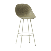Silla de bar reciclable de algas y acero crema 75cm Mat - Normann Copenhagen