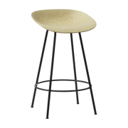 Recycelbarer Barhocker aus Hanf und schwarzem Stahl 65cm Mat - - Normann Copenhagen