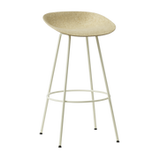 Taburete de bar reciclable de cáñamo y acero crema 75cm Mat - Normann Copenhagen