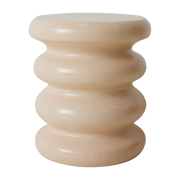 Table d'appoint en terre cuite crème 36x36x35cm Allure - HKliving