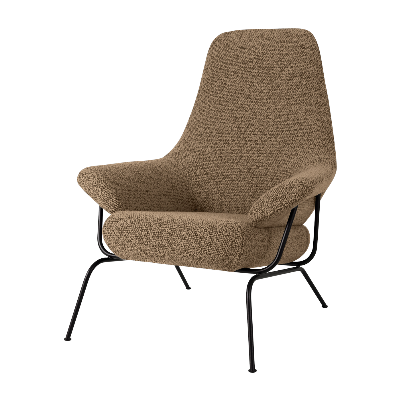 Brown wool armchair Hai - Hem