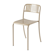 Garden chair with grey-beige stainless steel slats Patio - Tolix
