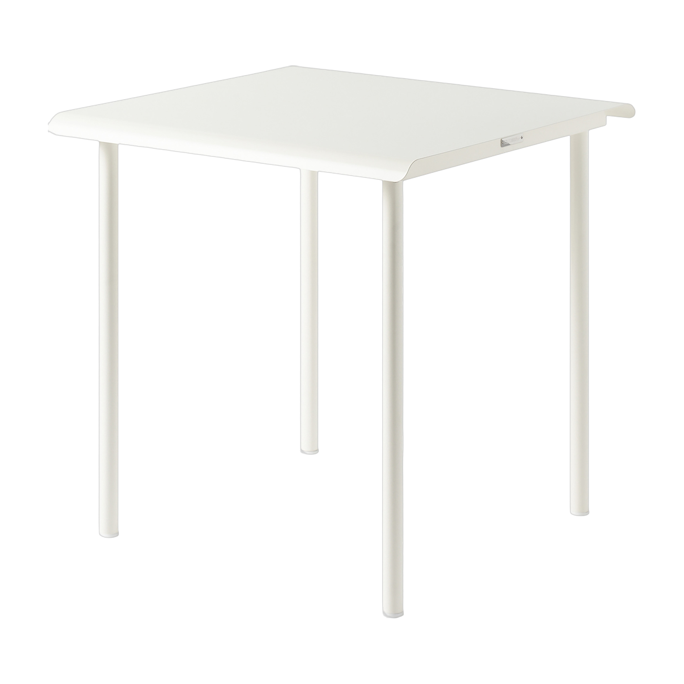 Table de jardin carrée en acier inoxydable blanc pur 75x75cm Patio - Tolix