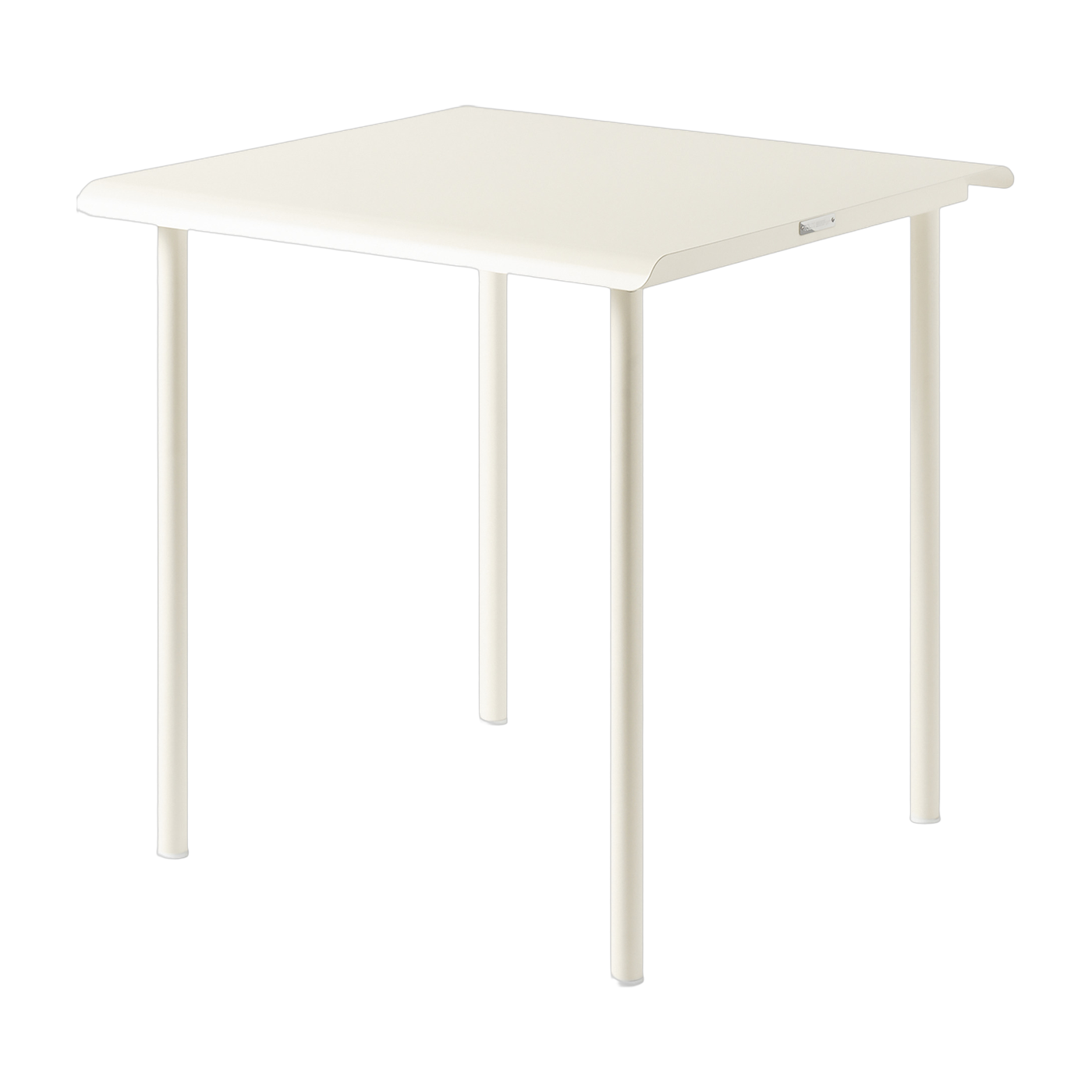 Quadratischer Gartentisch aus Edelstahl perlweiß 75x75cm Patio - -. Tolix