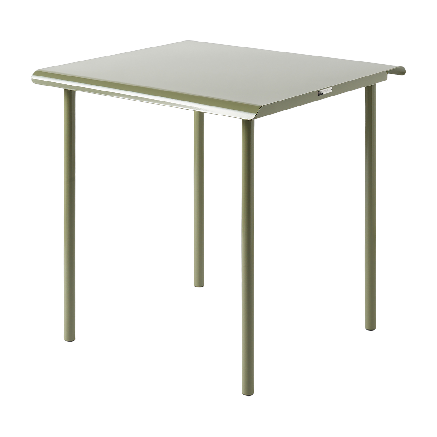 Quadratischer Gartentisch aus Edelstahl in Binsengrün 75x75cm Patio - -. Tolix