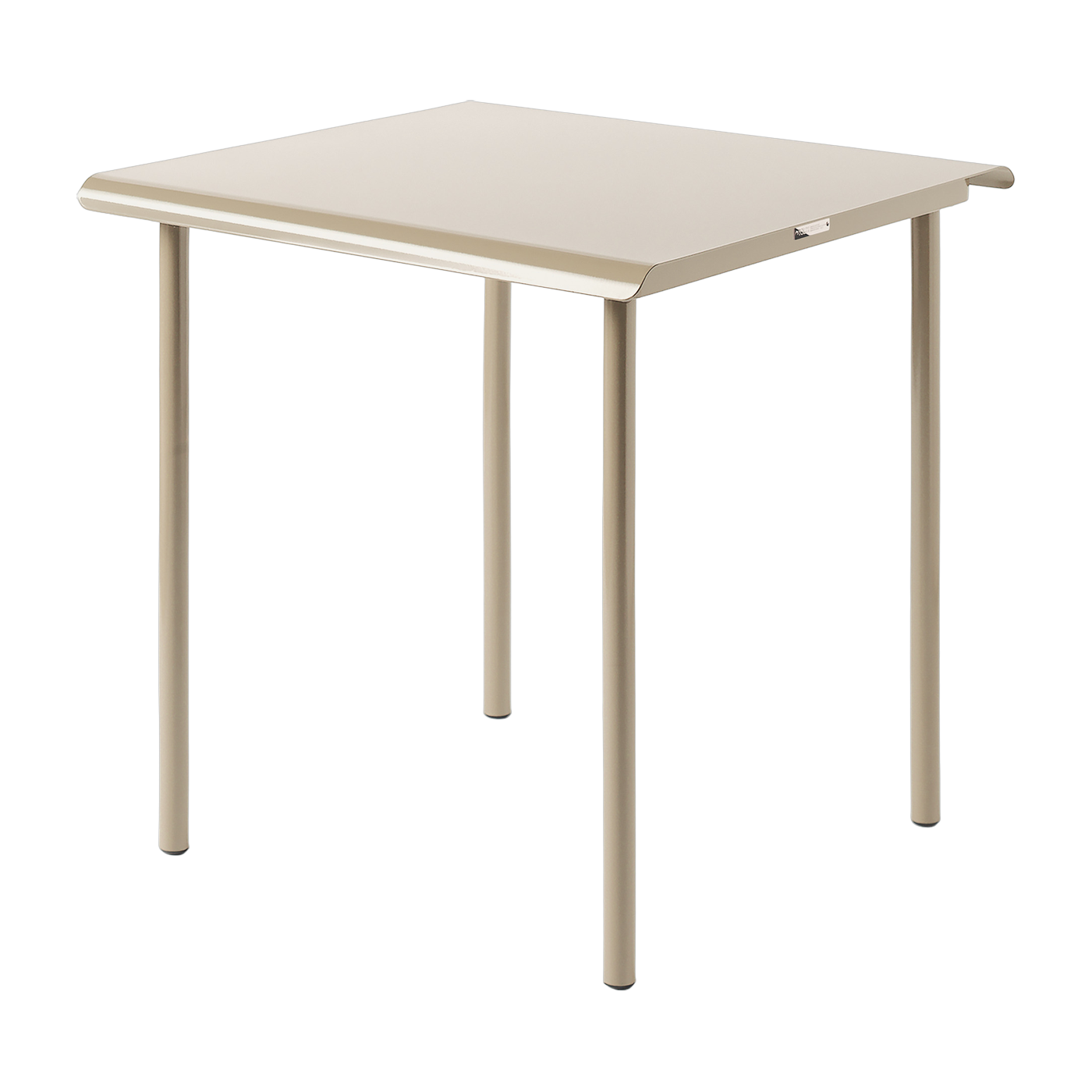 Quadratischer Gartentisch aus Edelstahl beige grau 75x75cm Patio - -. Tolix