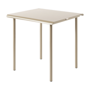 Patio Mesa de jardín cuadrada de acero inoxidable gris beige 75x75cm - Tolix