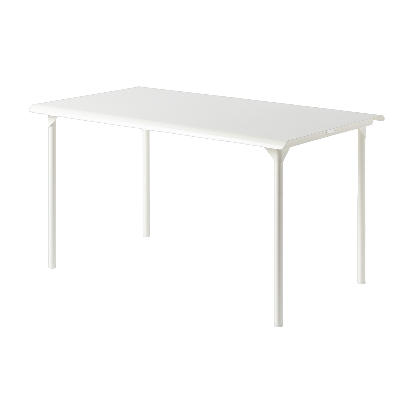 Rechteckiger Gartentisch aus reinweißem Edelstahl 140x80cm Patio - -. Tolix