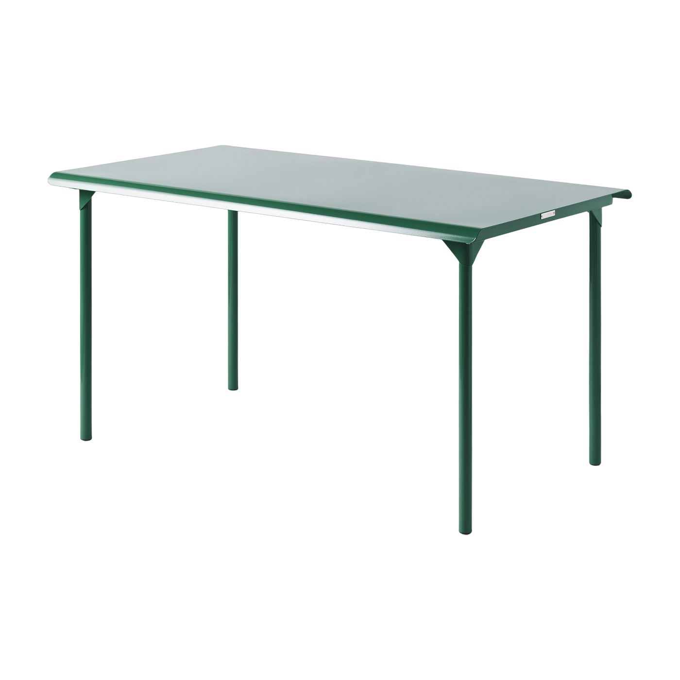Rechteckiger Gartentisch aus grünem Edelstahl mousse 140x80cm Patio - -. Tolix