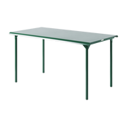 mousse Patio Mesa de jardín rectangular de acero inoxidable verde 140x80cm - Tolix