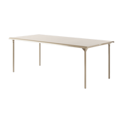 Rectangular stainless steel garden table beige gray 200x100cm Patio - Tolix