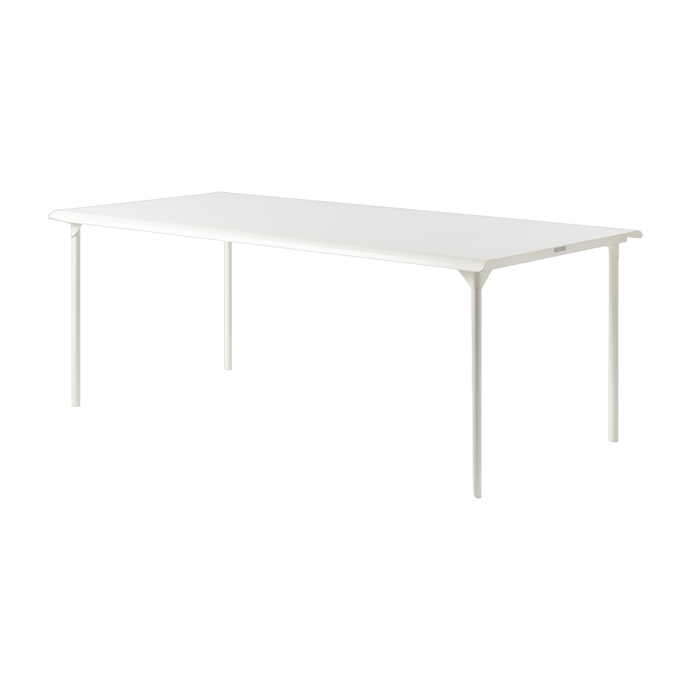 Rechteckiger Gartentisch aus reinweißem Edelstahl 200x100cm Patio - -. Tolix